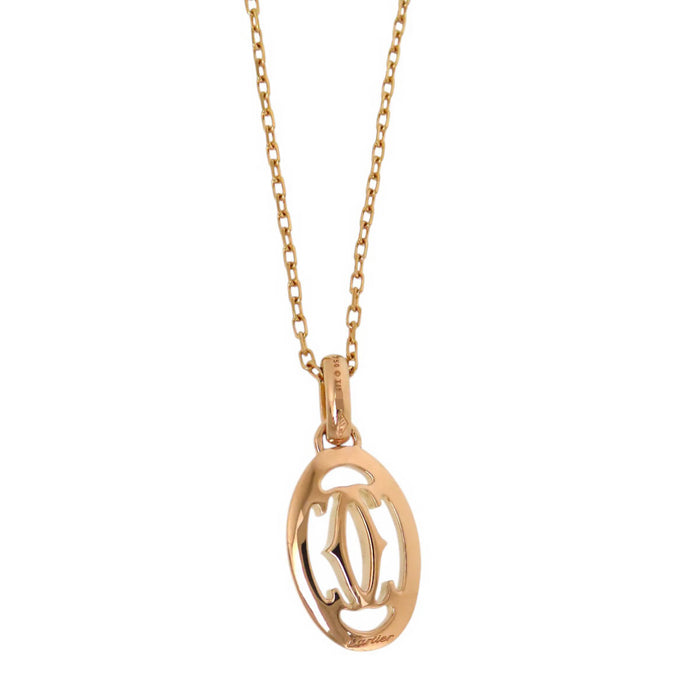CARTIER 
ロゴ ドゥーブルC ダイヤモンド ネックレス