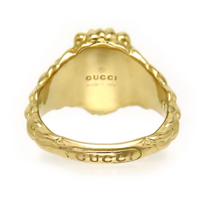 GUCCI 
ライオンヘッド リング アメシスト
