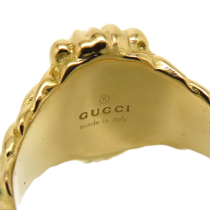 GUCCI 
ライオンヘッド リング アメシスト