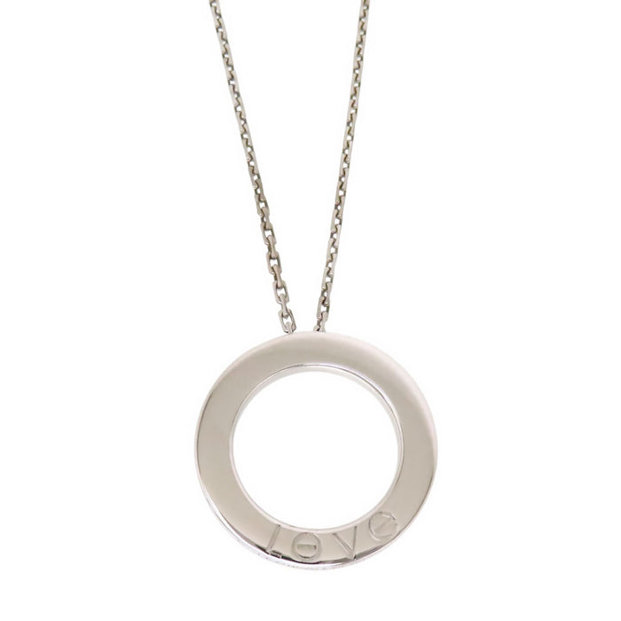 CARTIER 
Love Circle Necklace Full Diamond