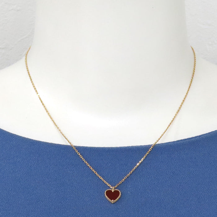 Van Cleef & Arpels  
Sweet Alhambra Heart Necklace