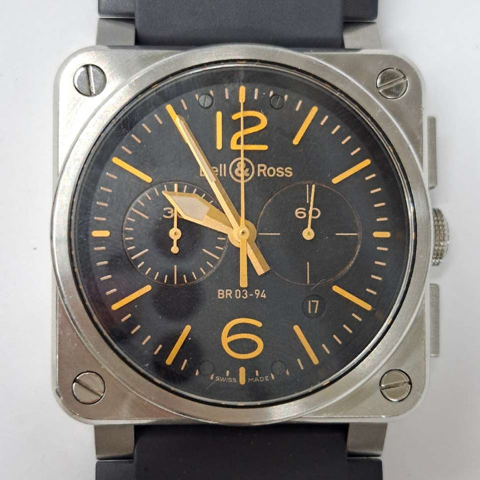 【WHOLESALES】
Bell＆Ross 
BR03-94S 
箱　純正レザーベルト×1(使用感中)　純正ナイロンベルト×1