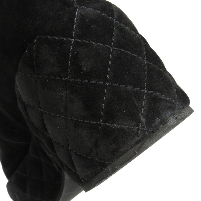 CHANEL 
COCO CC ロゴ スエード 厚底 
ココマーク マトラッセ ソール プラットフォーム ローファー