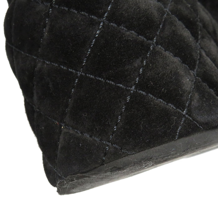 CHANEL 
COCO CC ロゴ スエード 厚底 
ココマーク マトラッセ ソール プラットフォーム ローファー