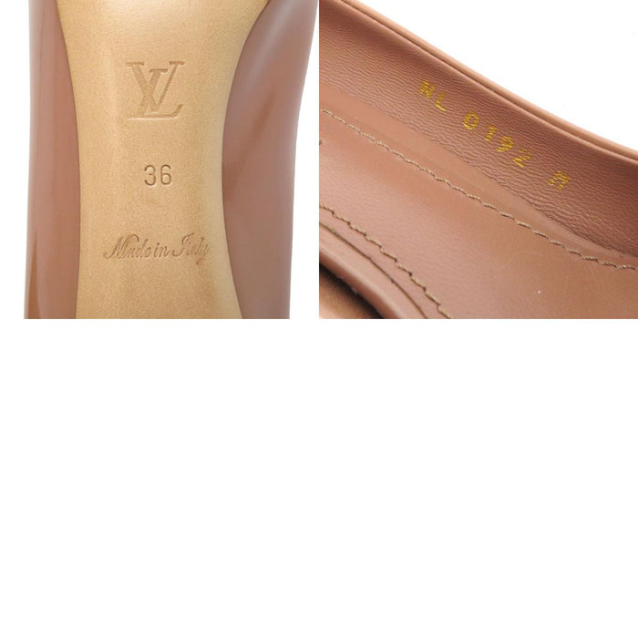 LOUIS VUITTON 
LV logo verni 
Escarpins à talons hauts avec cadenas