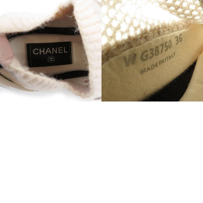 CHANEL 
COCO CC ロゴ レースアップ 
ココマーク ニット ソックス スニーカー