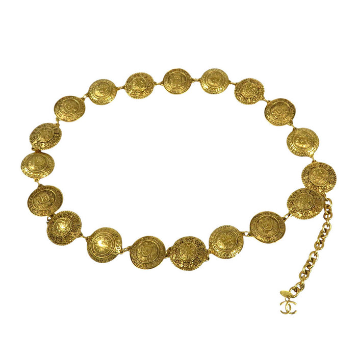 CHANEL 
コイン COCO CC ロゴ 31 ゴールドカラーメタル 
ココマーク RUE CAMBON ヴィンテージ チェーンベルト