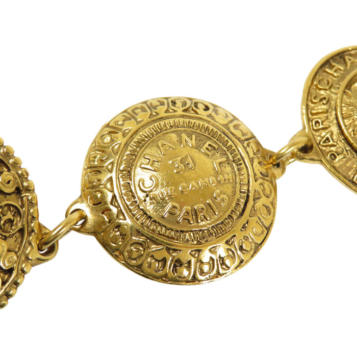 CHANEL 
コイン COCO CC ロゴ 31 ゴールドカラーメタル 
ココマーク RUE CAMBON ヴィンテージ チェーンベルト