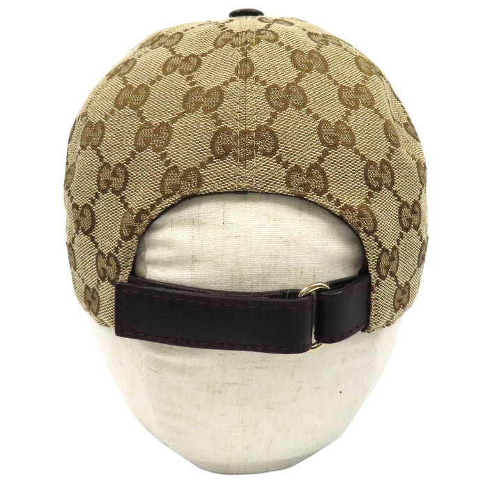 GUCCI 
Toile à motif intégral 
Casquette de baseball en toile GG avec bande Sherley
