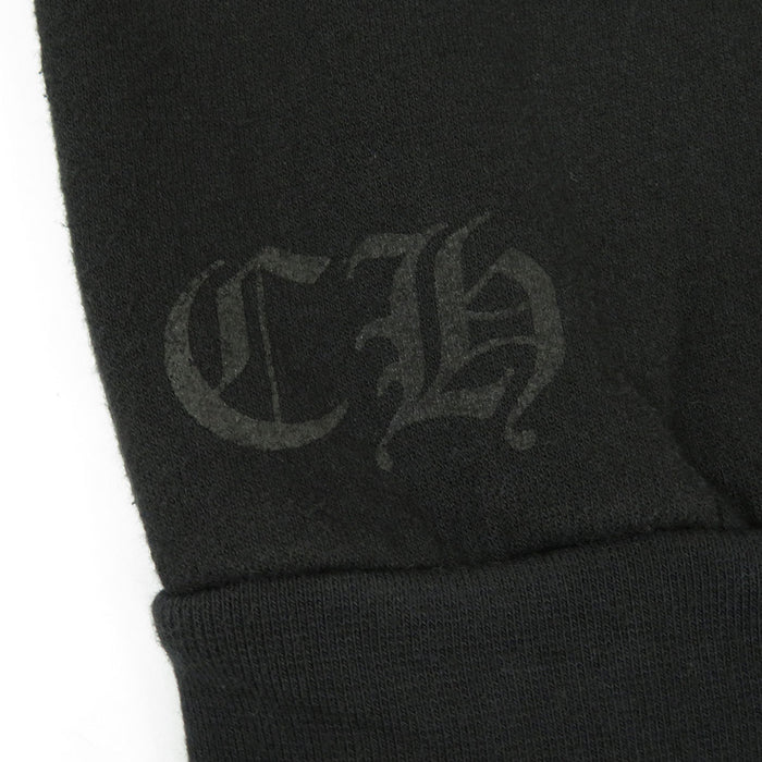 CHROME HEARTS 
Sweat en coton doublé polaire CH Plus croix florale 
Imprimé floral sur les manches fer à cheval