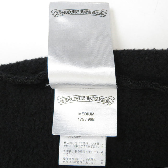 CHROME HEARTS 
Sweat en coton doublé polaire CH Plus croix florale 
Imprimé floral sur les manches fer à cheval