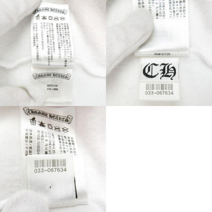 CHROME HEARTS 
Sweatshirt Pullover CH Logo Floral Cross Sweat Cotton Brushed Inside 
Horseshoe Print Hoodie
