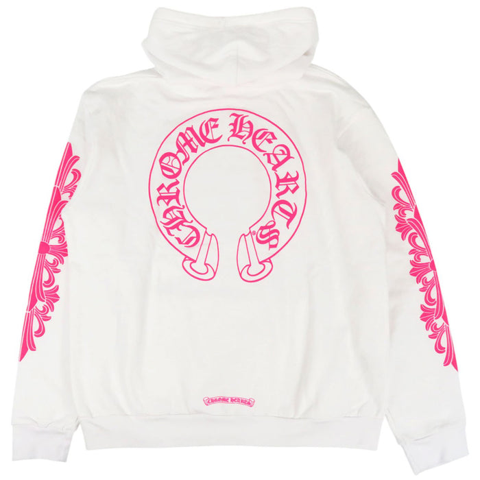CHROME HEARTS 
Sweatshirt Pullover CH Logo Floral Cross Sweat Cotton Brushed Inside 
Horseshoe Print Hoodie