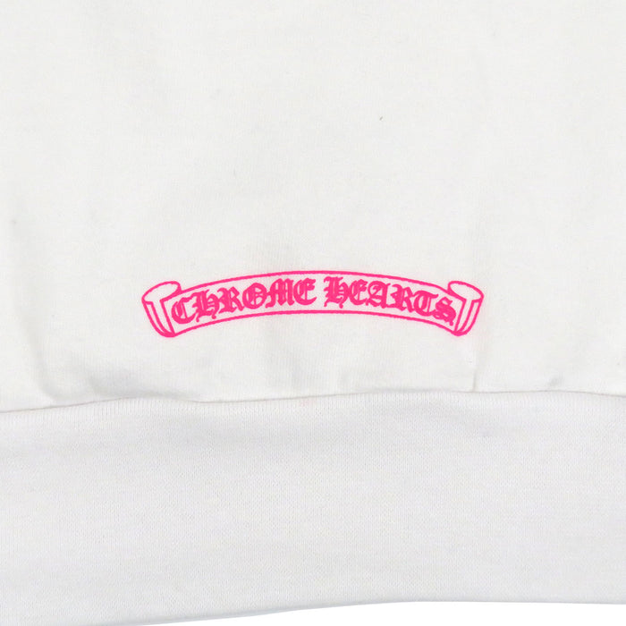 CHROME HEARTS 
Sweatshirt Pullover CH Logo Floral Cross Sweat Cotton Brushed Inside 
Horseshoe Print Hoodie