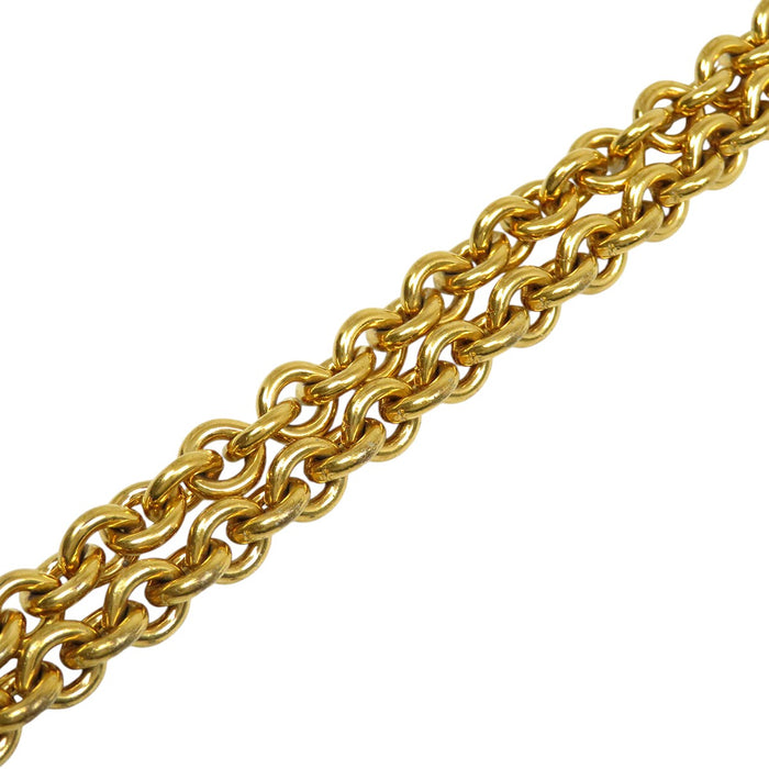 CHANEL 
COCO CC logo métal couleur or 93P 
Collier cœur vintage avec marque Coco