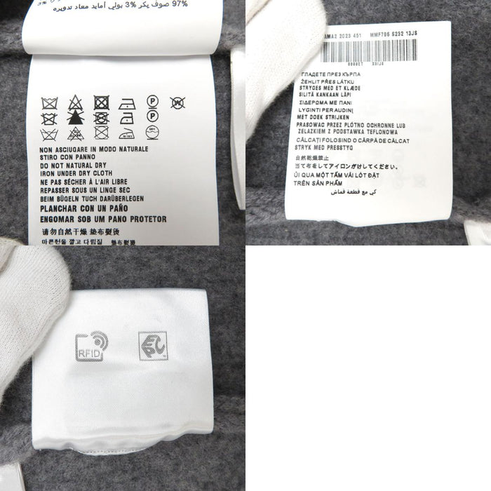 MIUMIU 
ニット バージンウール 
ロゴ カーディガン