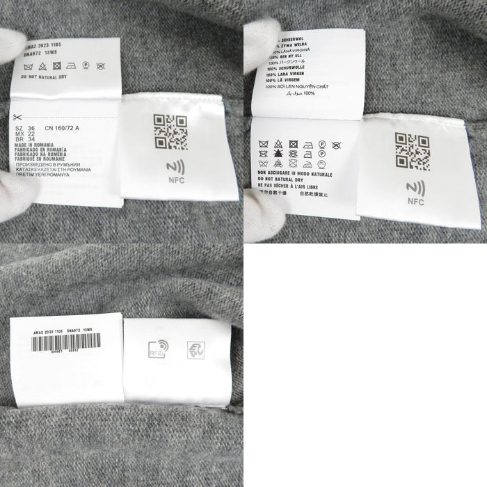 MIUMIU  
针织剪裁处女羊毛  
背部标志短款毛衣