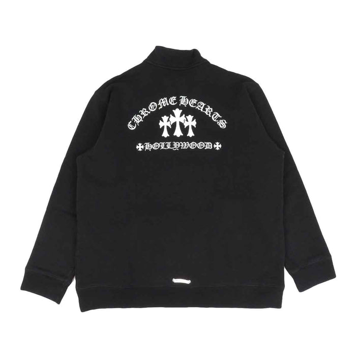 CHROME HEARTS  
Triple Cross Dagger Zip High Neck Fleece-Lined Cotton  
U SAILIN ON 1 2 ZP Half-Zip Sweatshirt Trainer