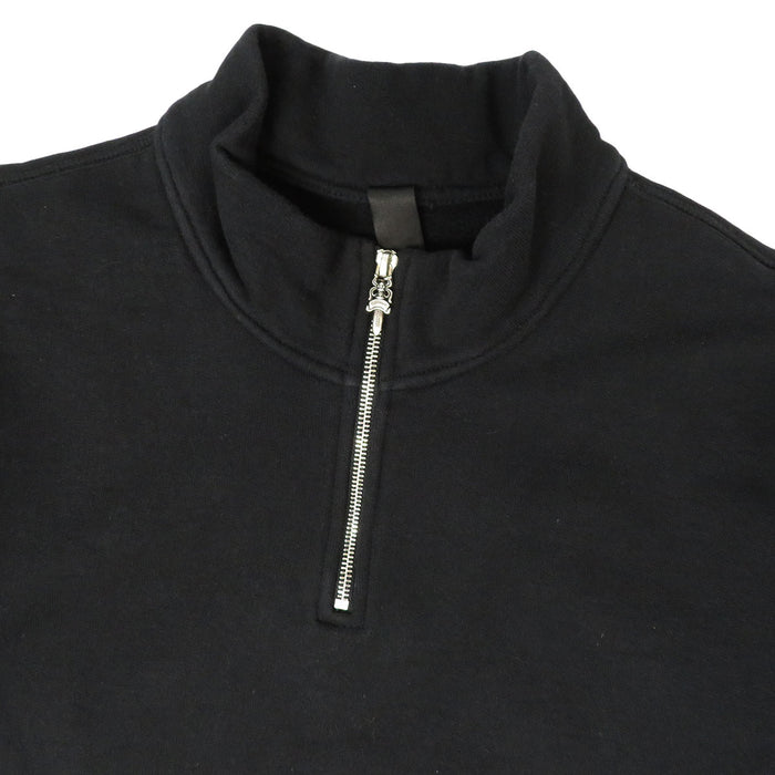 CHROME HEARTS  
Triple Cross Dagger Zip High Neck Fleece-Lined Cotton  
U SAILIN ON 1 2 ZP Half-Zip Sweatshirt Trainer