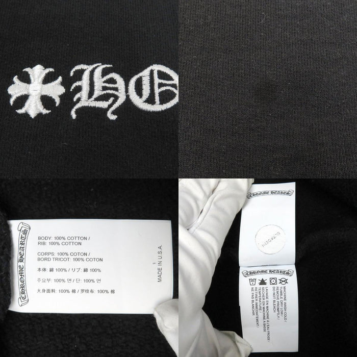 CHROME HEARTS  
Triple croix dague zip col montant doublé polaire coton  
U SAILIN ON 1 2 ZP sweat-shirt demi-zip