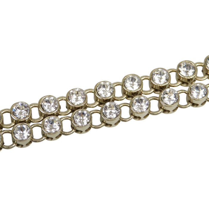 CHANEL  
COCO CC Logo Light Gold Color Metal B21B  
Coco Mark Costume Pearl Rhinestone Necklace