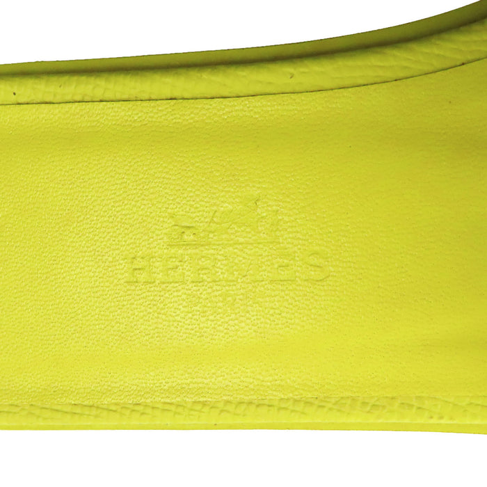 HERMES 
Logo H Ash 
Sandales cuir Oran