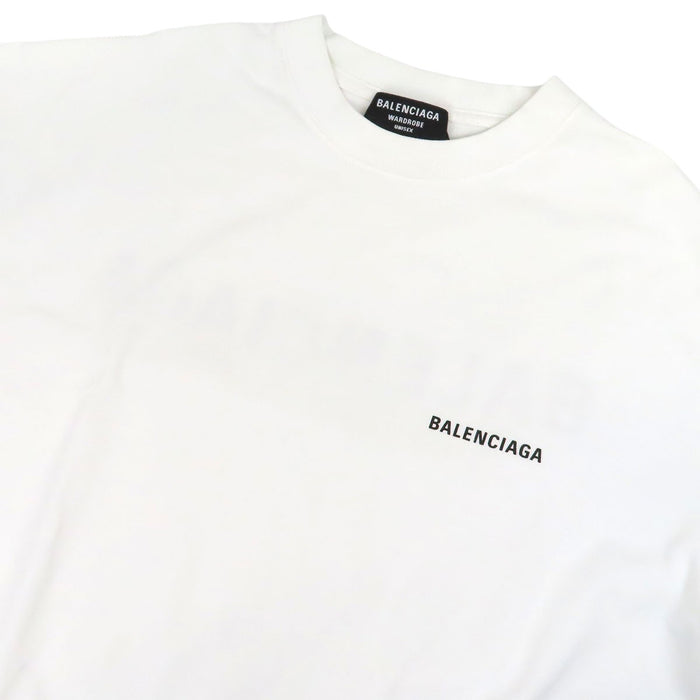 BALENCIAGA  
T-shirt a maniche corte con logo stampato sul retro  
T-shirt con logo
