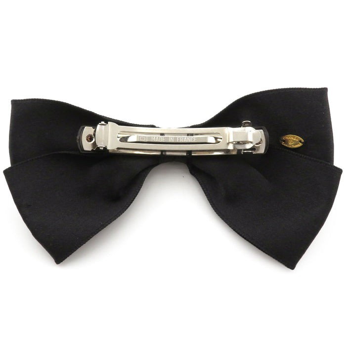 CHANEL 
COCO CC ロゴ サテン 
ココマーク リボン バレッタ