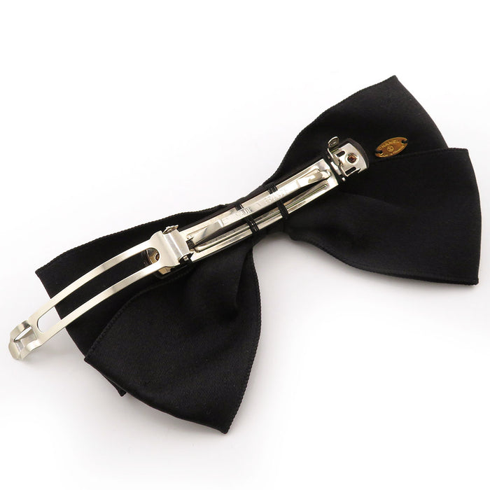 CHANEL 
COCO CC ロゴ サテン 
ココマーク リボン バレッタ