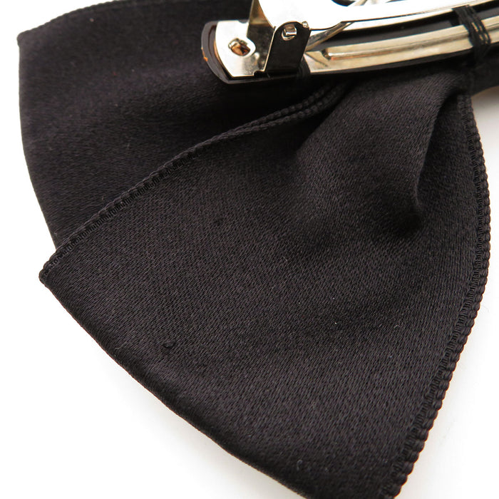 CHANEL 
COCO CC ロゴ サテン 
ココマーク リボン バレッタ