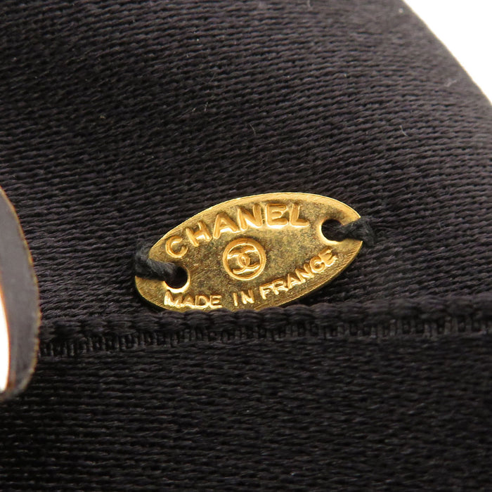 CHANEL 
COCO CC ロゴ サテン 
ココマーク リボン バレッタ