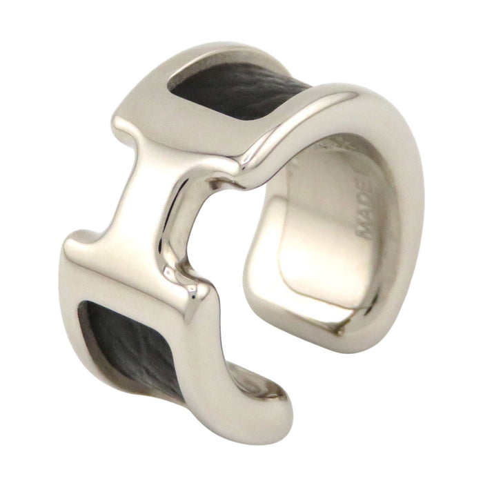 HERMES  
H Ash Logo Silver-Colored Metal  
Oranp Ear Cuff PM