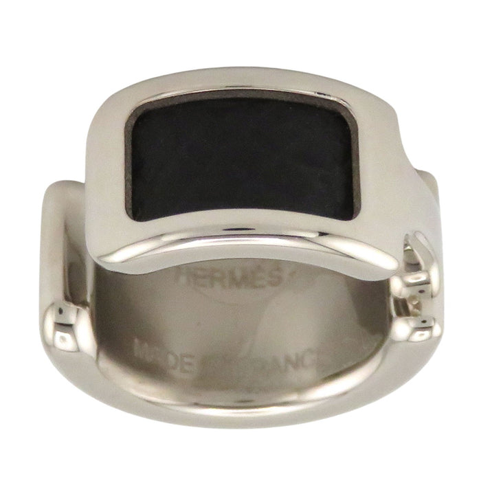 HERMES 
H アッシュ ロゴ シルバーカラーメタル 
オランプ イヤーカフ PM