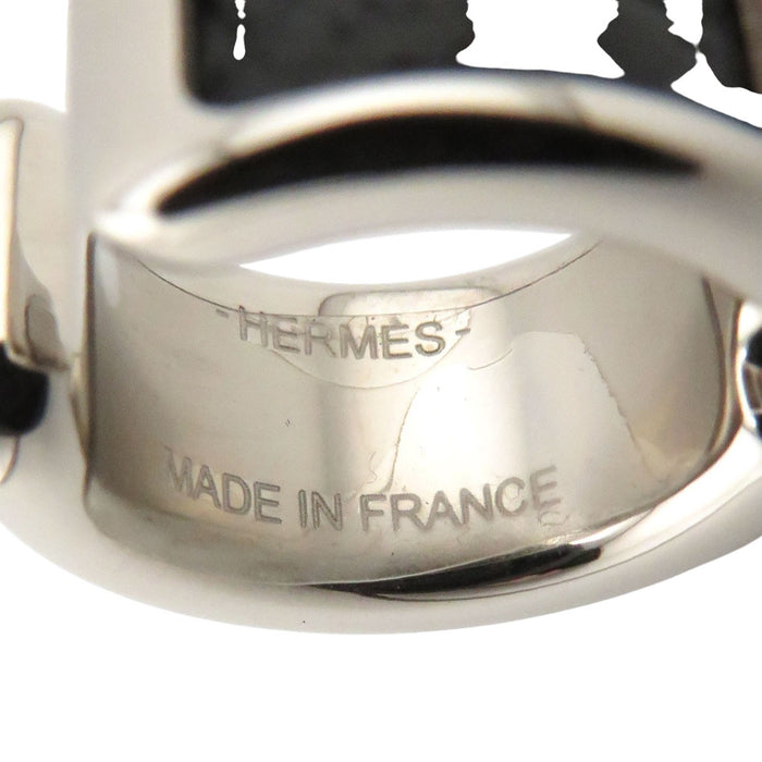 HERMES 
H アッシュ ロゴ シルバーカラーメタル 
オランプ イヤーカフ PM