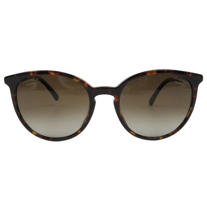 CHANEL  
COCO CC Tortoiseshell Wellington  
Logo Faux Pearl Sunglasses