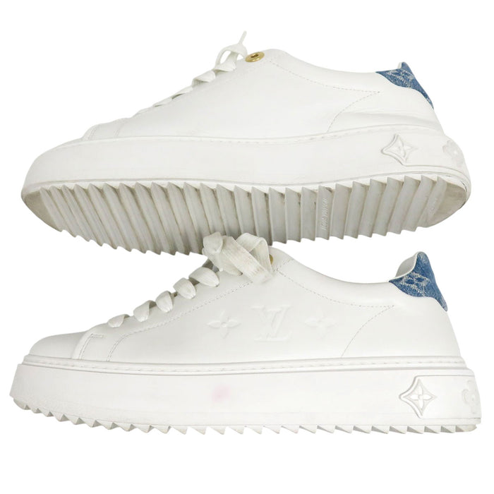 路易威登  
LV 牛仔布 皮革  
暫停系列 運動鞋  
經典花紋
