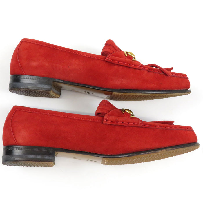 GUCCI 
フリンジ モカシン ゴールドカラーメタル 
ホースビット スウェード ローファー