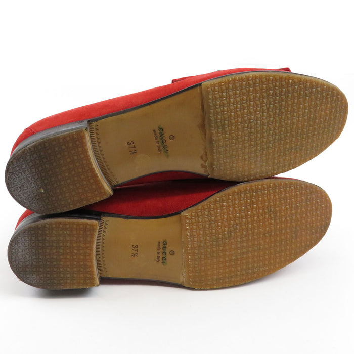 GUCCI 
フリンジ モカシン ゴールドカラーメタル 
ホースビット スウェード ローファー