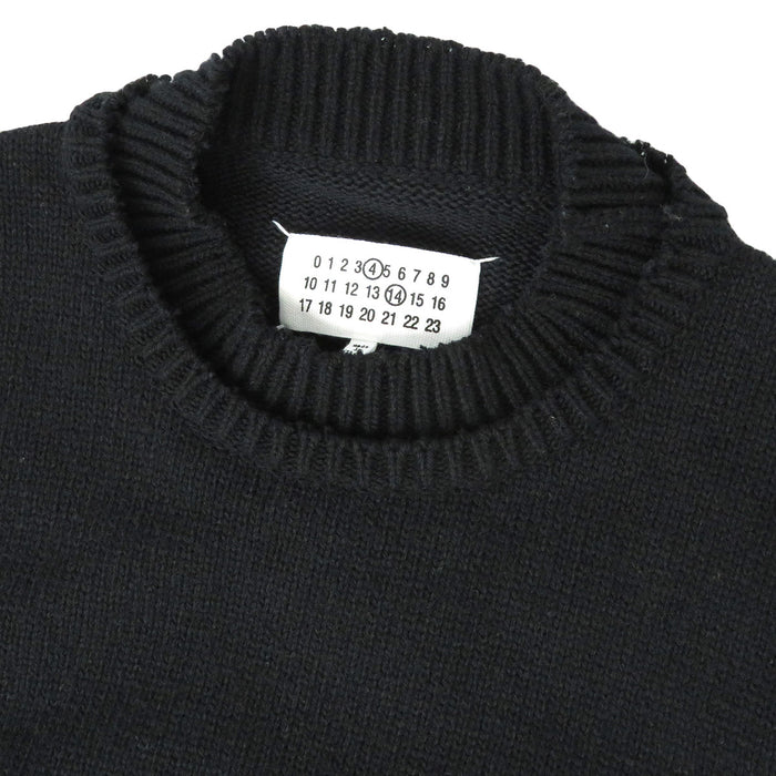 Maison Margiela 
ニット ウール 麻 
エルボーパッチ セーター