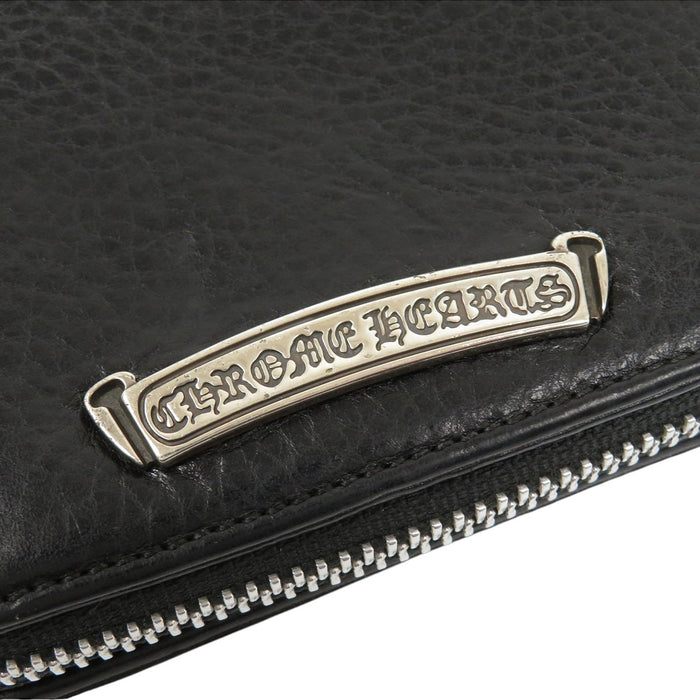 CHROME HEARTS  
CH SQ ZIP BILL 匕首拉链 滚动标签 银色  
方形拉链账单钱包