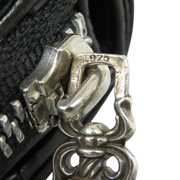 CHROME HEARTS  
CH SQ ZIP BILL 匕首拉链 滚动标签 银色  
方形拉链账单钱包