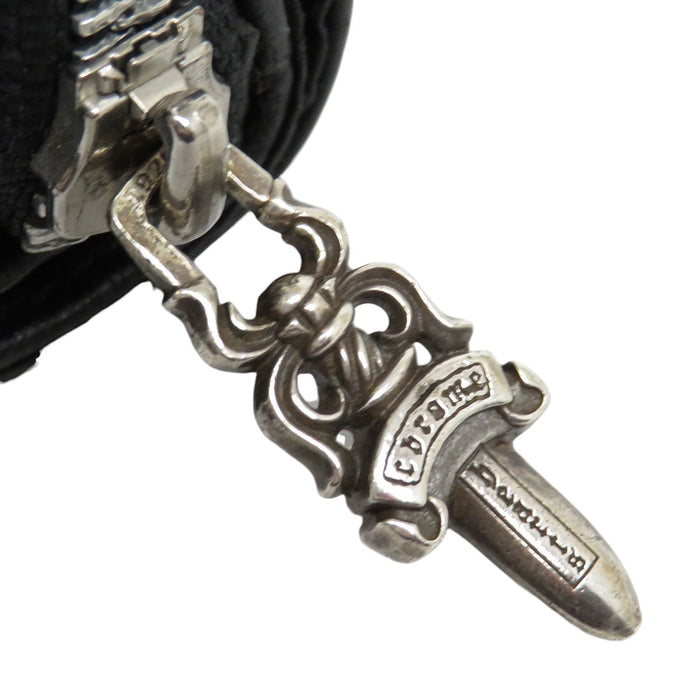 CHROME HEARTS  
CH SQ ZIP BILL 匕首拉鍊 滾動標籤 銀色  
方形拉鍊 鈔票 皮夾