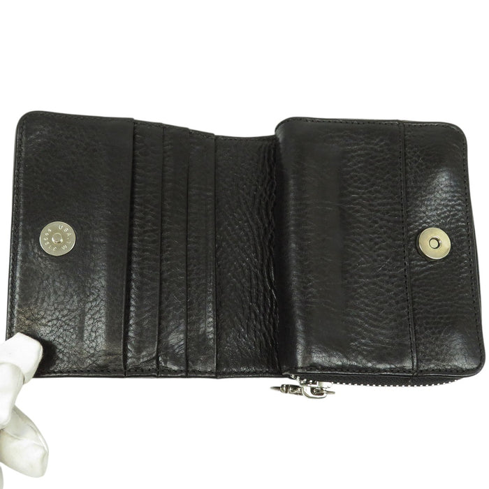 CHROME HEARTS  
CH SQ ZIP BILL 匕首拉鍊 滾動標籤 銀色  
方形拉鍊 鈔票 皮夾