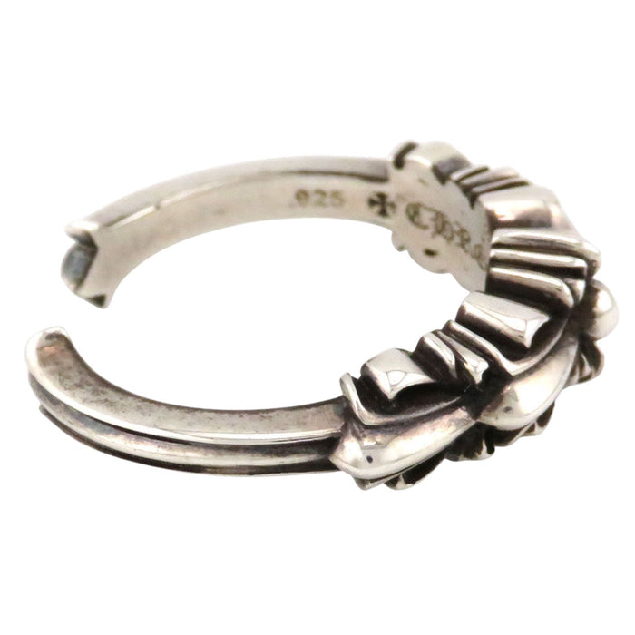 CHROME HEARTS  
CH BABY CLSC Cross Silver 2016 Engraving  
Baby Classic Double Floral Ring