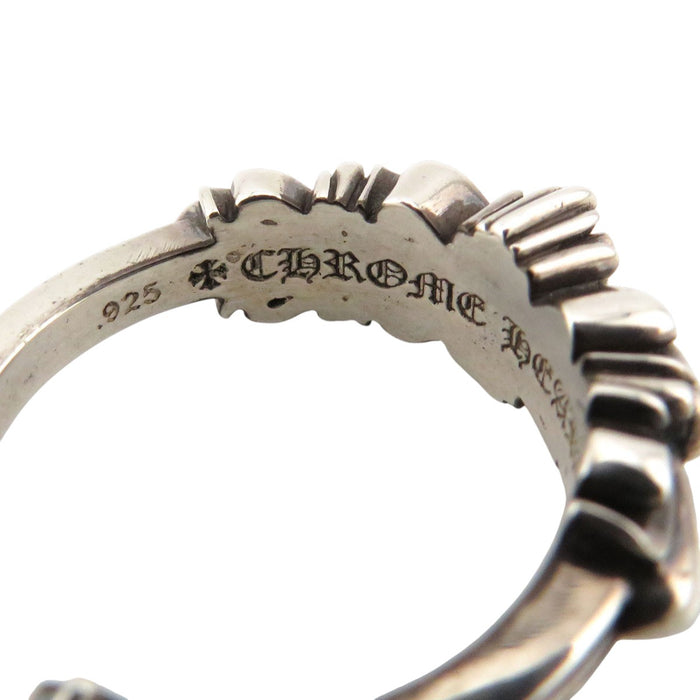 CHROME HEARTS  
CH BABY CLSC Cross Silver 2016 Engraving  
Baby Classic Double Floral Ring