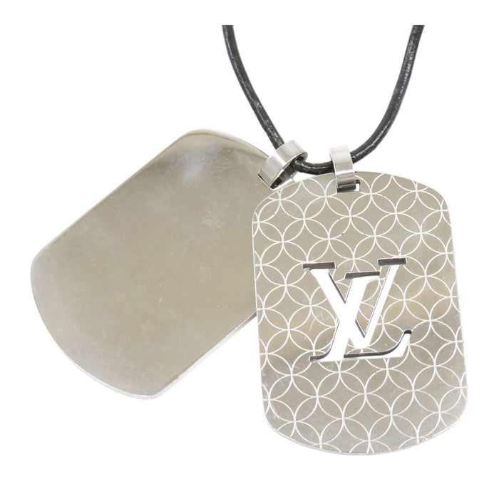 LOUIS VUITTON 
LV Dog Tag 
Pendentif Champs-Élysées GM Necklace