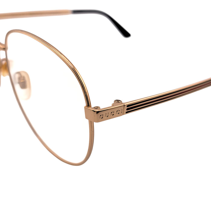 GUCCI  
Logo Eyewear Pilot Frame  
Webline Temple Sunglasses