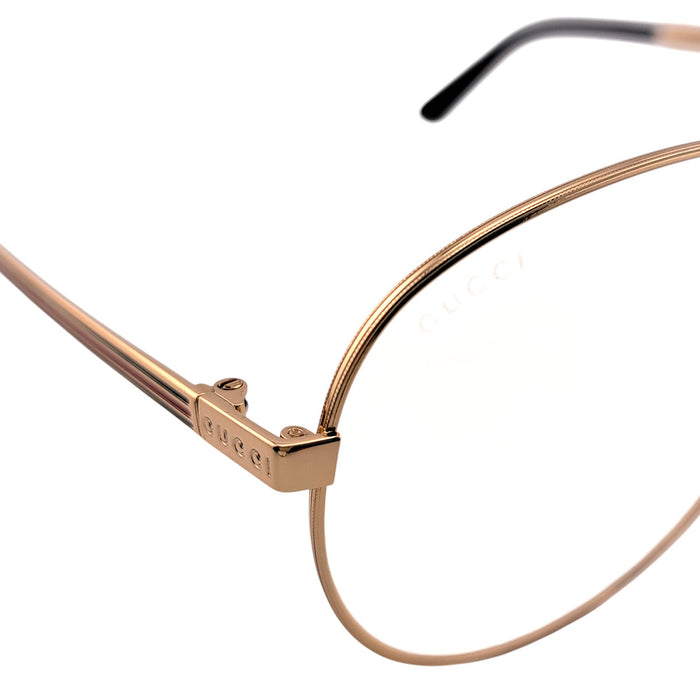 GUCCI  
Logo Eyewear Pilot Frame  
Webline Temple Sunglasses