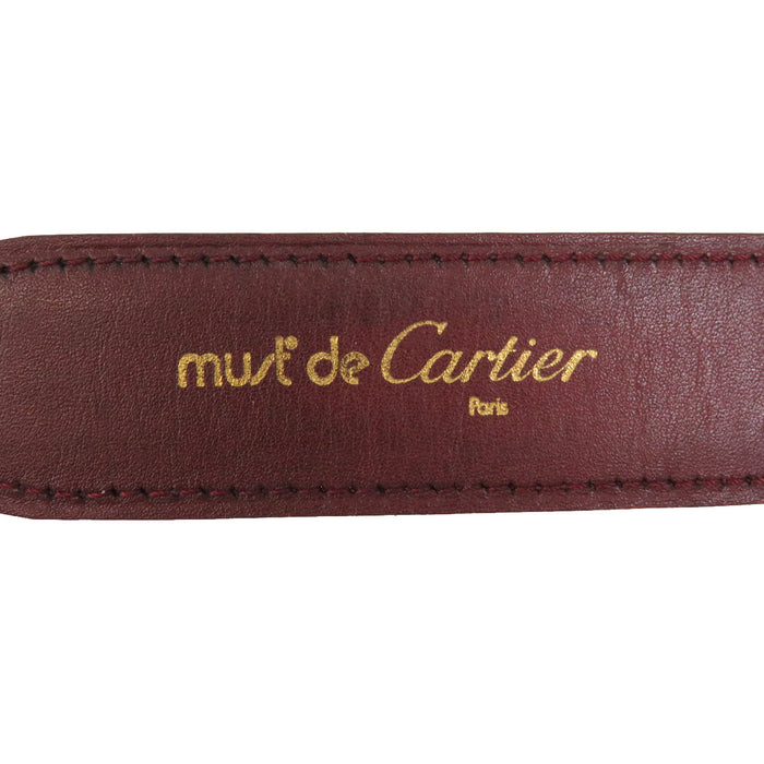 CARTIER  
Logo Leather  
Must Line Santos Belt