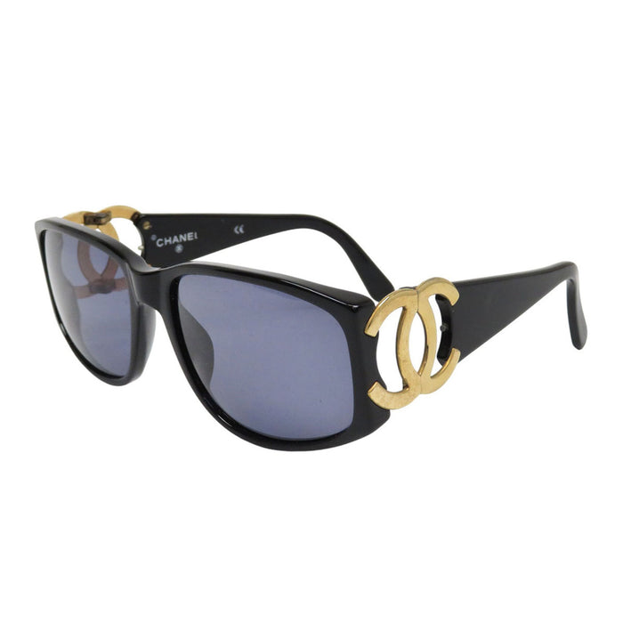 CHANEL 
COCO CC Logo Eyewear Gold-Colored Metal 
Coco Mark Sunglasses